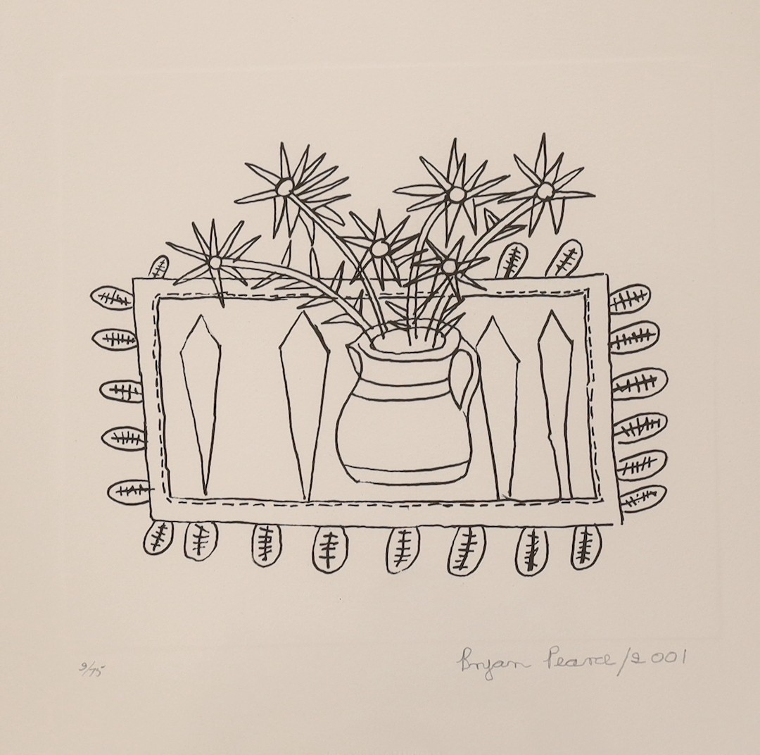 Bryan Pearce (1929-2006), etching, Still life with jug, signed and dated 2001, 9/75, sheet 28 x 28cm